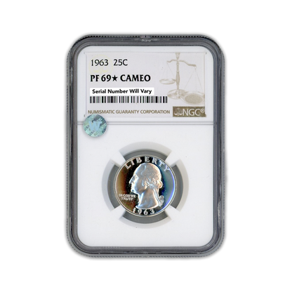 1963 Washington Quarter - NGC PF69 Star Sight White Cameo