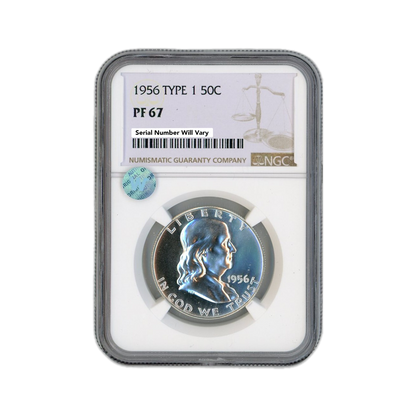 1956 Franklin Silver Half Dollar Type 1- NGC PF67 Sight White