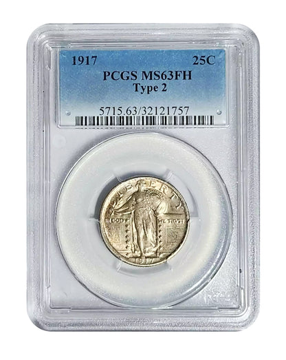 1917 Standing Liberty Quarter Type 2 - PCGS MS63FH