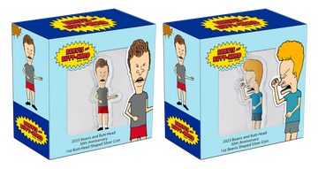 2023 Beavis and Butt-Head 30th Anniversary Limited Edition 1 oz Silver Coin Set in OGP