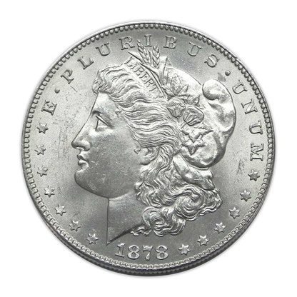1878 Morgan Silver Dollar 7 Tailfeathers - Reverse of 79 - Uncirculated