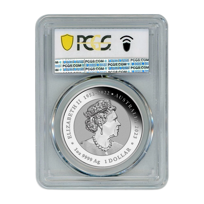2023 1 oz Australian Chinese Myths and Legends - Green Dragon and Koi - PCGS MS70