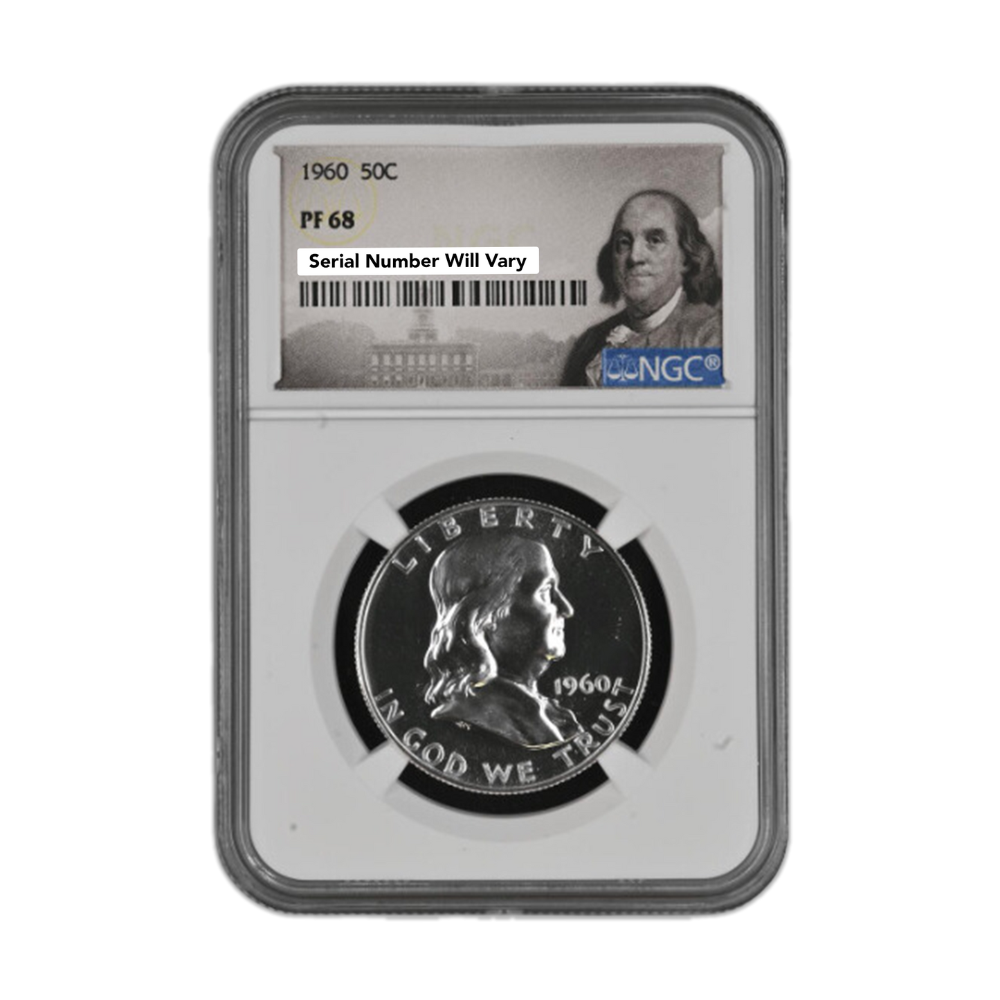 1960 Franklin Silver Half Dollar - Exclusive Label - NGC PF68