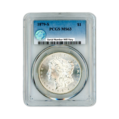 1879-S Morgan Silver Dollar San Francisco - PCGS MS63 Sight White - CoinsTV