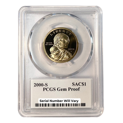 2000 S Sacagawea Dollar - TD Rogers Signature Label - PCGS Gem Proof