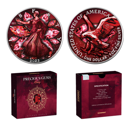 2023 Precious Gems Ruby Silver Eagle - Icon Mint