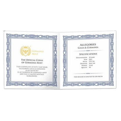 2023 10 oz Germania Allegories Galia & Germania Brilliant Uncirculated