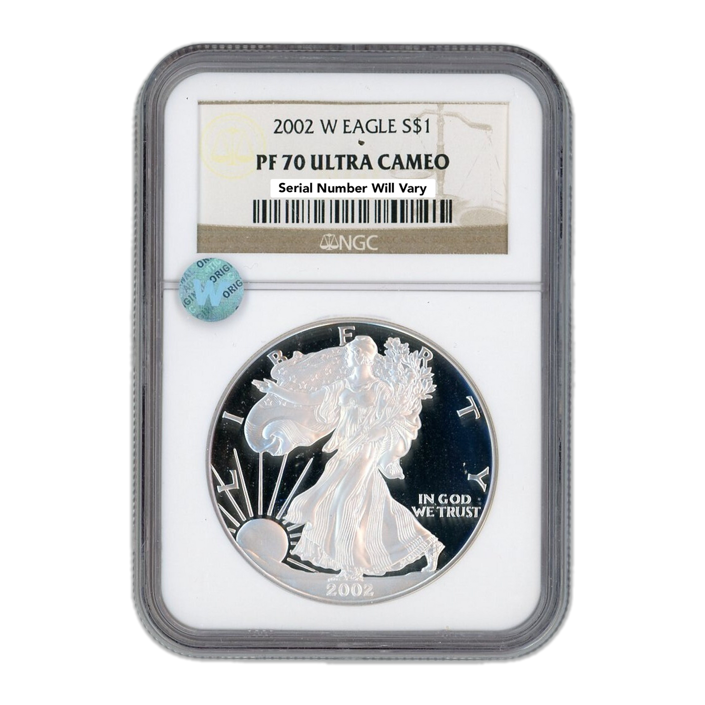 2002 W Silver Eagle - NGC PF70 Ultra Cameo Sight White - CoinsTV
