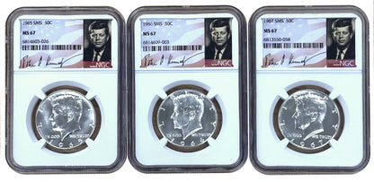 1965 - 1967 Kennedy Half Dollar - Special Mint Set - Kennedy Label - NGC MS67 - CoinsTV
