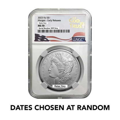 2023 Fiji Morgan Dollar Carson City - NGC MS70 In God We Trust Label Grab Bag
