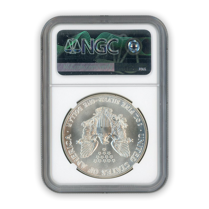 1986 Silver Eagle San Francisco - Business Strike - NGC MS69 Mercanti Label - CoinsTV