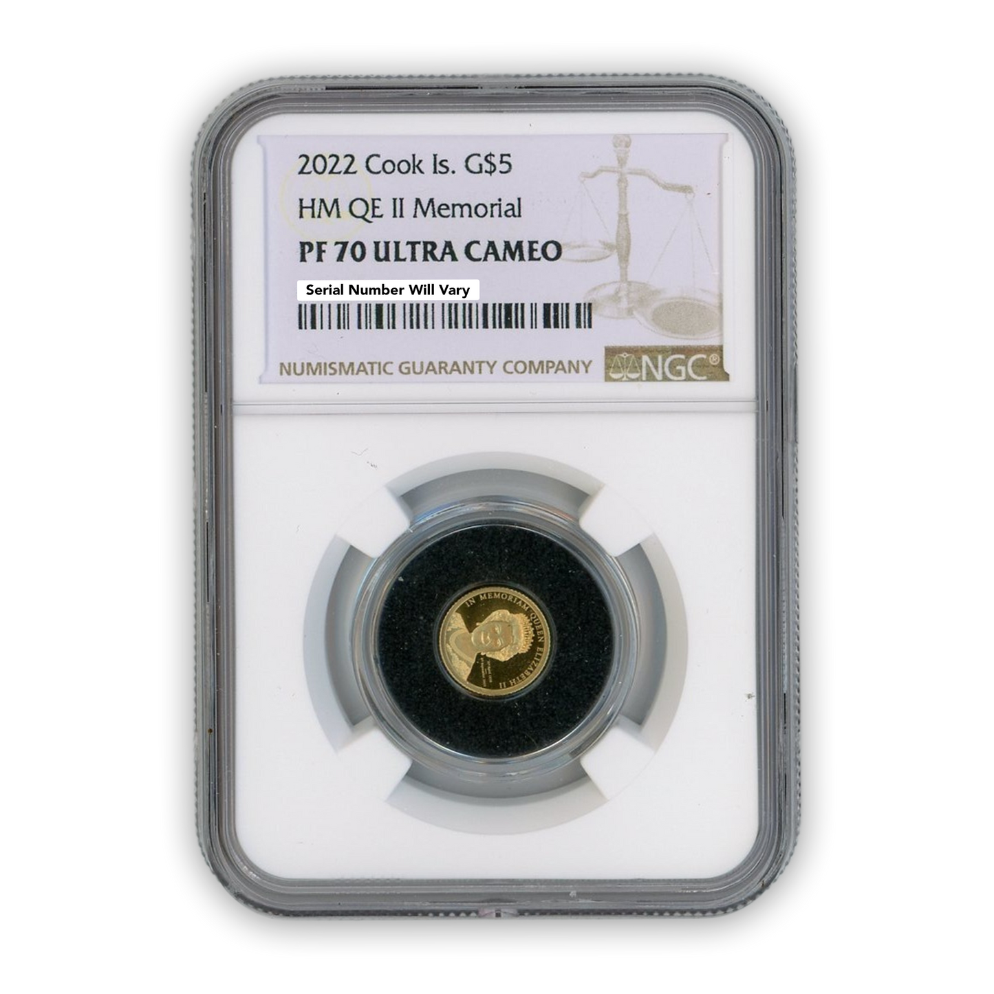 2022 Queen Elizabeth II Memorial - 1/2 gram Gold NGC PF70 Ultra Cameo