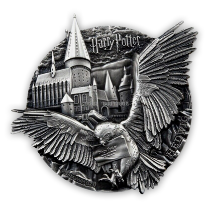 2023 Harry Potter Hedwig - 5 oz Silver Ultra-High Relief Antiqued