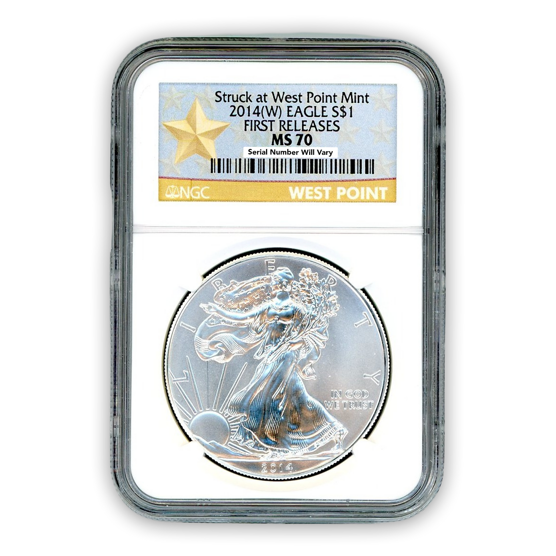 2014 Silver Eagle West Point - First Releases - NGC MS70 - CoinsTV