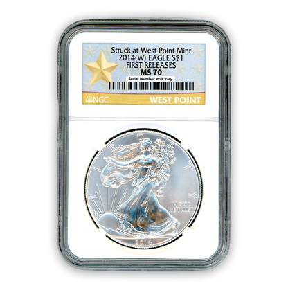 2014 Silver Eagle West Point - First Releases - NGC MS70 - CoinsTV