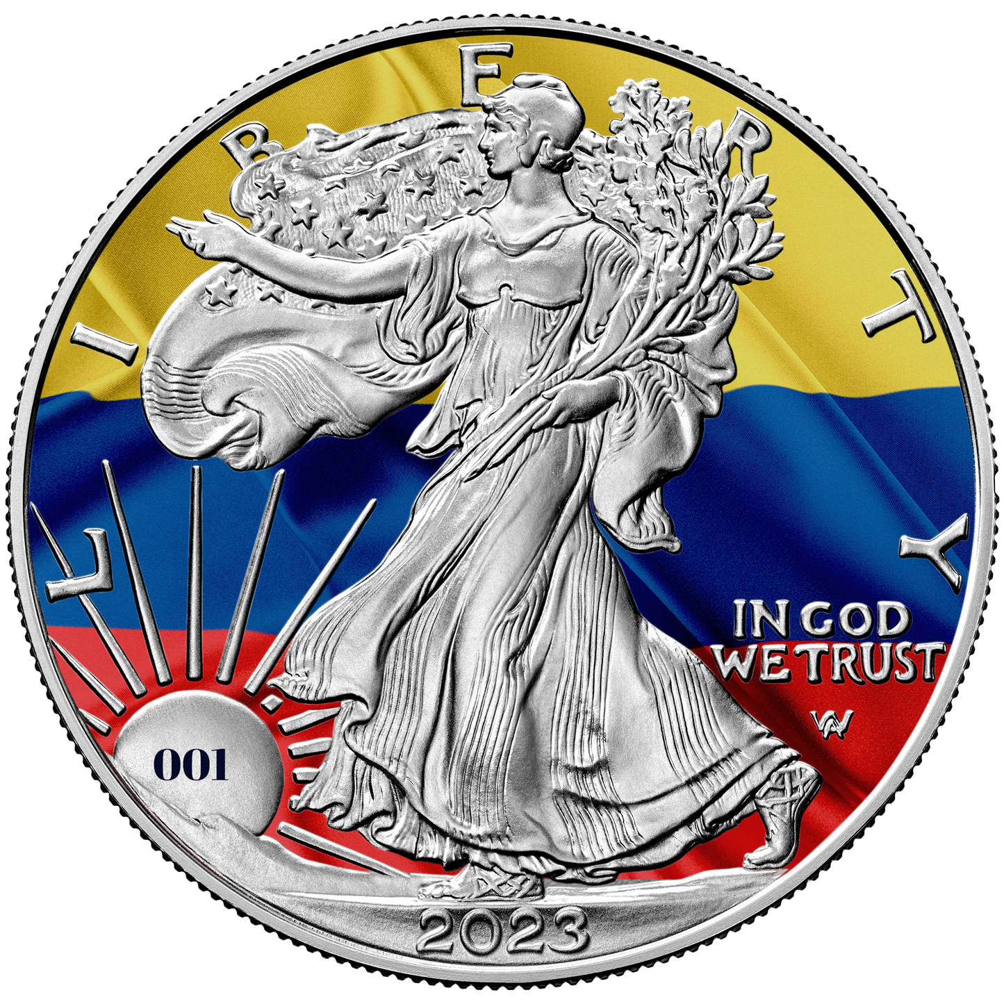 2023 Flags of the World Silver Eagle - Colombia - First Edition