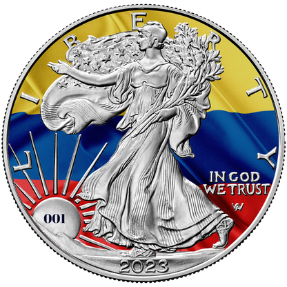 2023 Flags of the World Silver Eagle - Colombia - First Edition