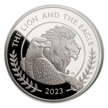 2023 Great Britain Mercanti Lion and Eagle - 1 oz Silver Proof w/OGP