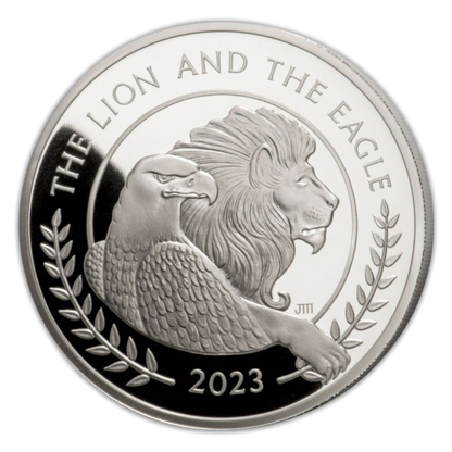 2023 Great Britain Mercanti Lion and Eagle - 1 oz Silver Proof w/OGP - CoinsTV