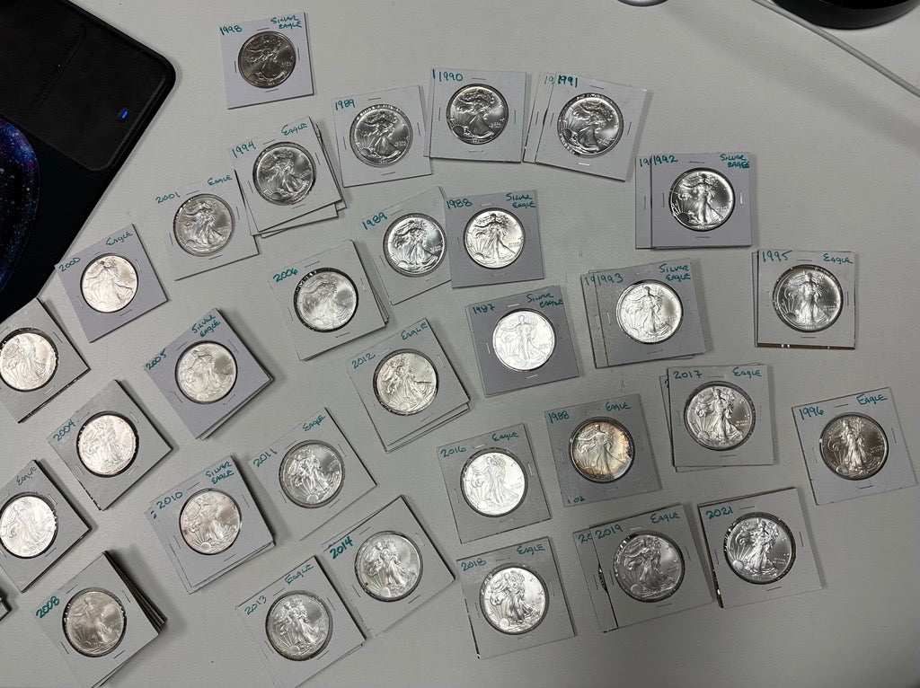 Silver Eagle Green Tag Grab Bag - CoinsTV