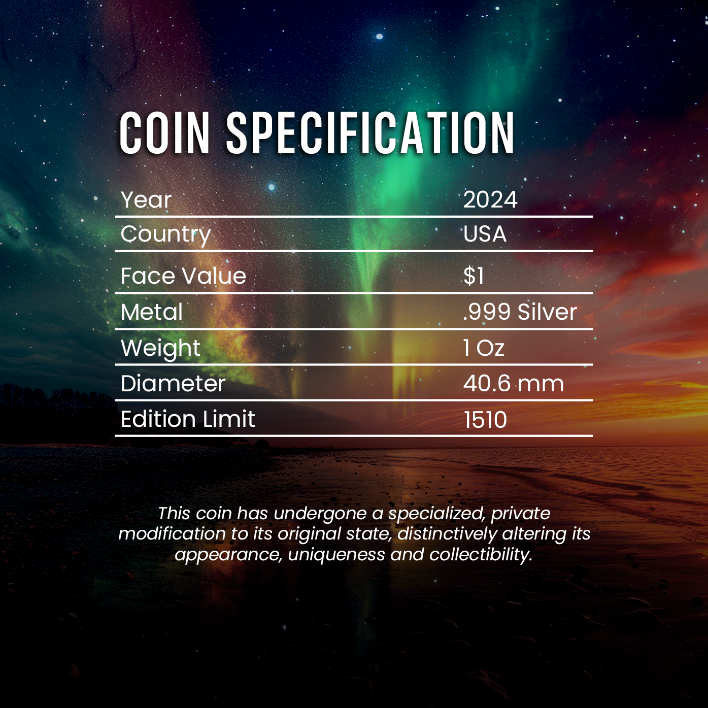 2024 Chromatics Solar Storm Silver Eagle - CoinsTV