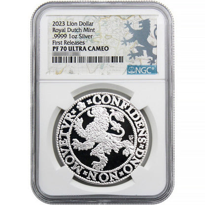 2023 Lion Dollar Royal Dutch Mint - NGC PF70 Ultra Cameo First Releases