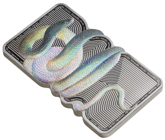 2023 PAMP Sunbeam Snake - 1 oz Silver Hologram Effect Coin - CoinsTV