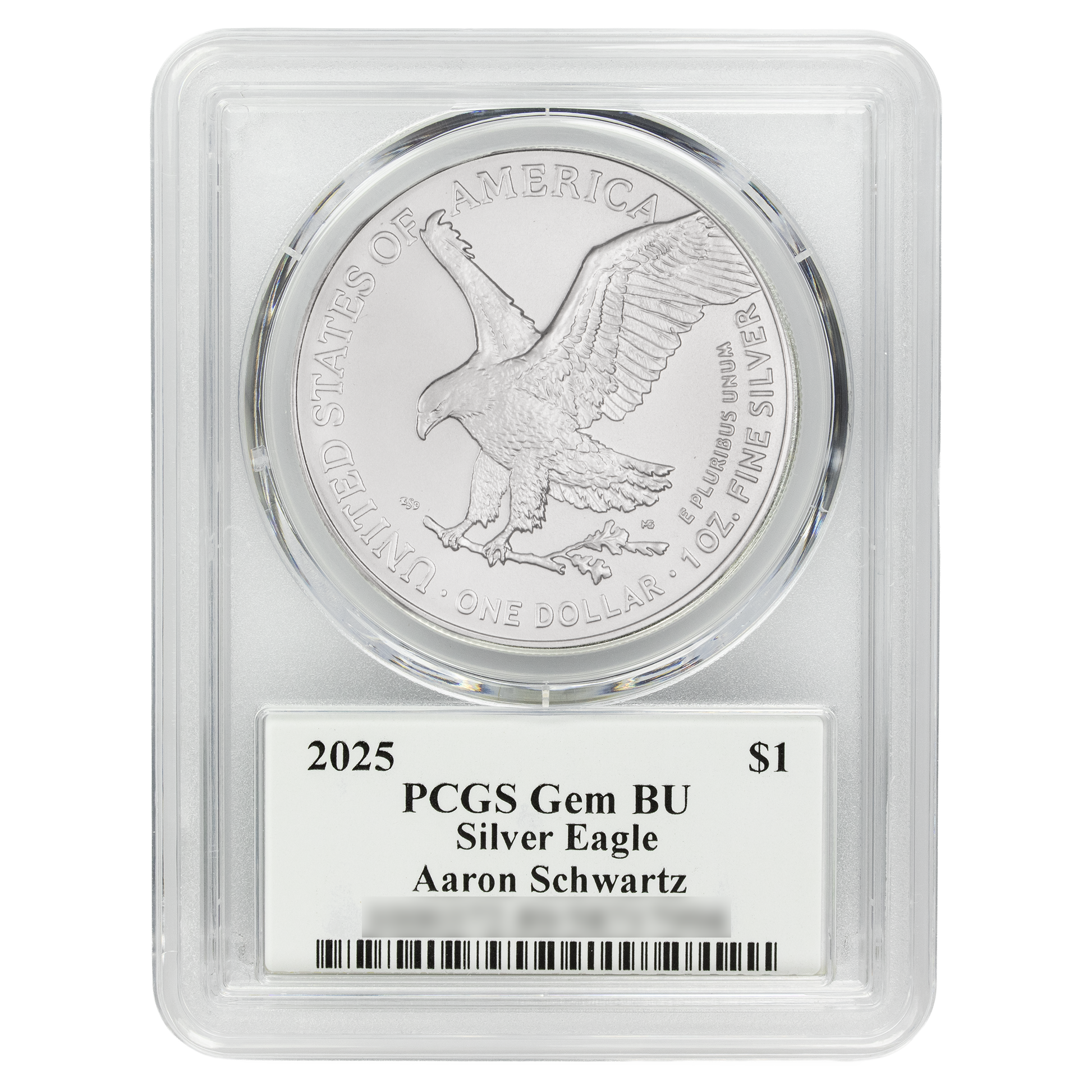 2025 Silver Eagle - Mighty Ducks Cast Signature - PCGS Gem BU - CoinsTV