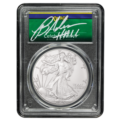 2025 Silver Eagle - Mighty Ducks Cast Signature - PCGS Gem BU - CoinsTV
