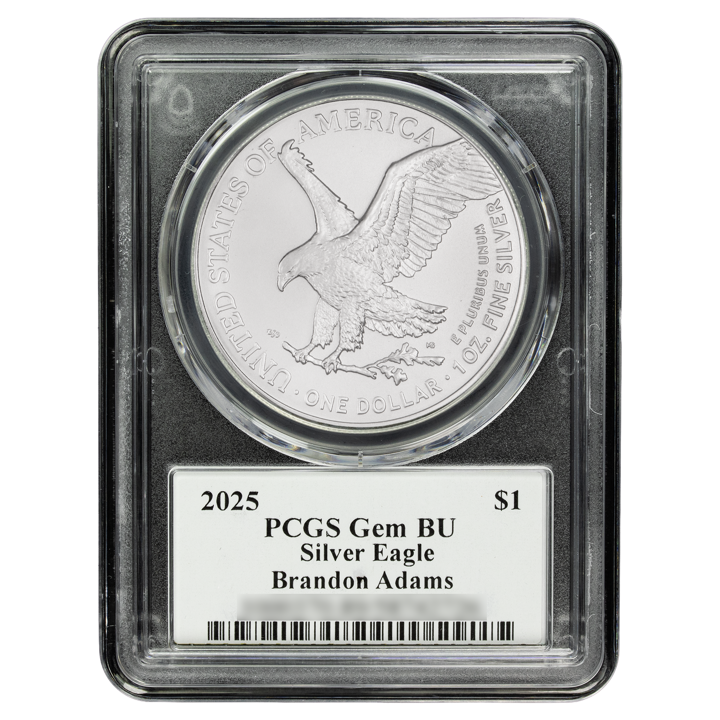 2025 Silver Eagle - Mighty Ducks Cast Signature - PCGS Gem BU - CoinsTV