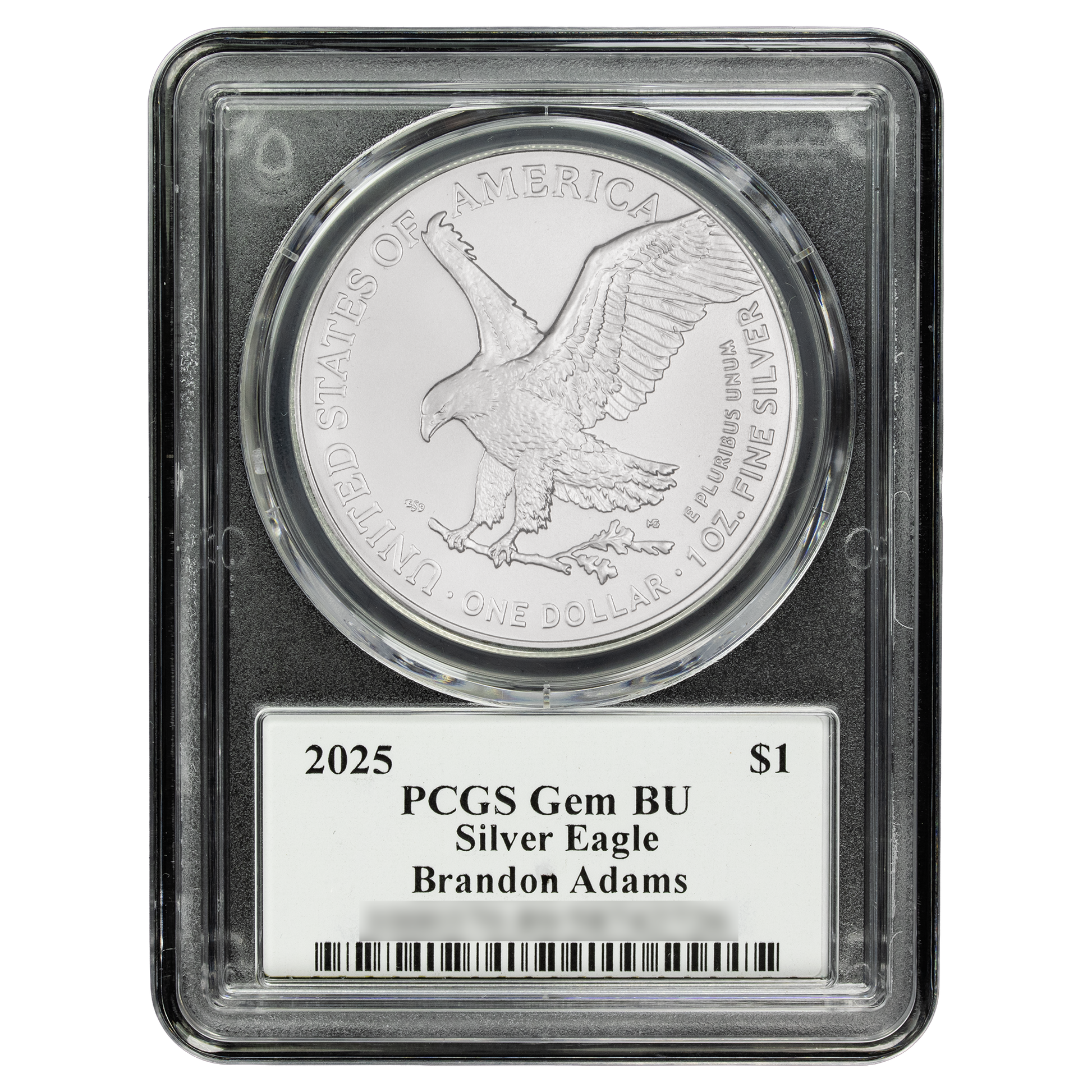2025 Silver Eagle - Mighty Ducks Cast Signature - PCGS Gem BU - CoinsTV