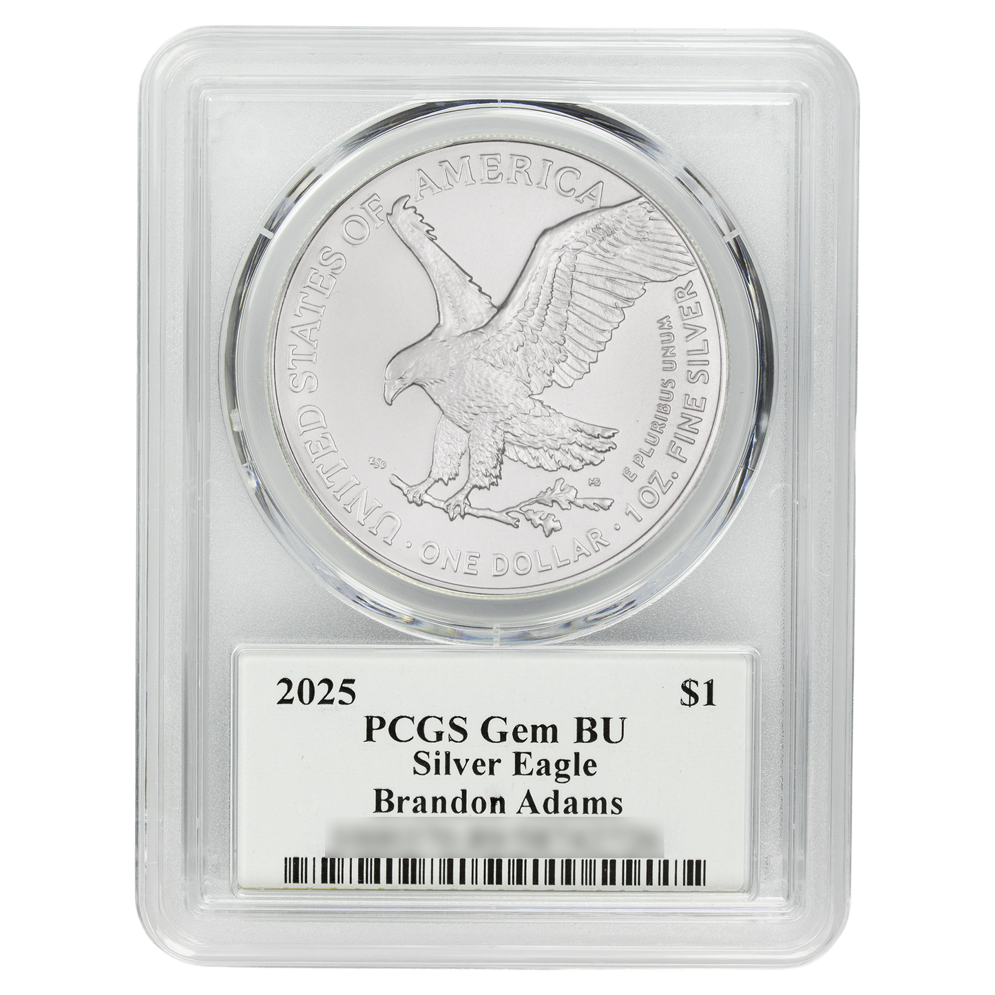 2025 Silver Eagle - Mighty Ducks Cast Signature - PCGS Gem BU - CoinsTV