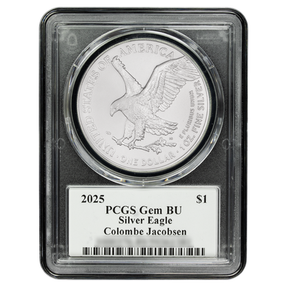 2025 Silver Eagle - Mighty Ducks Cast Signature - PCGS Gem BU - CoinsTV