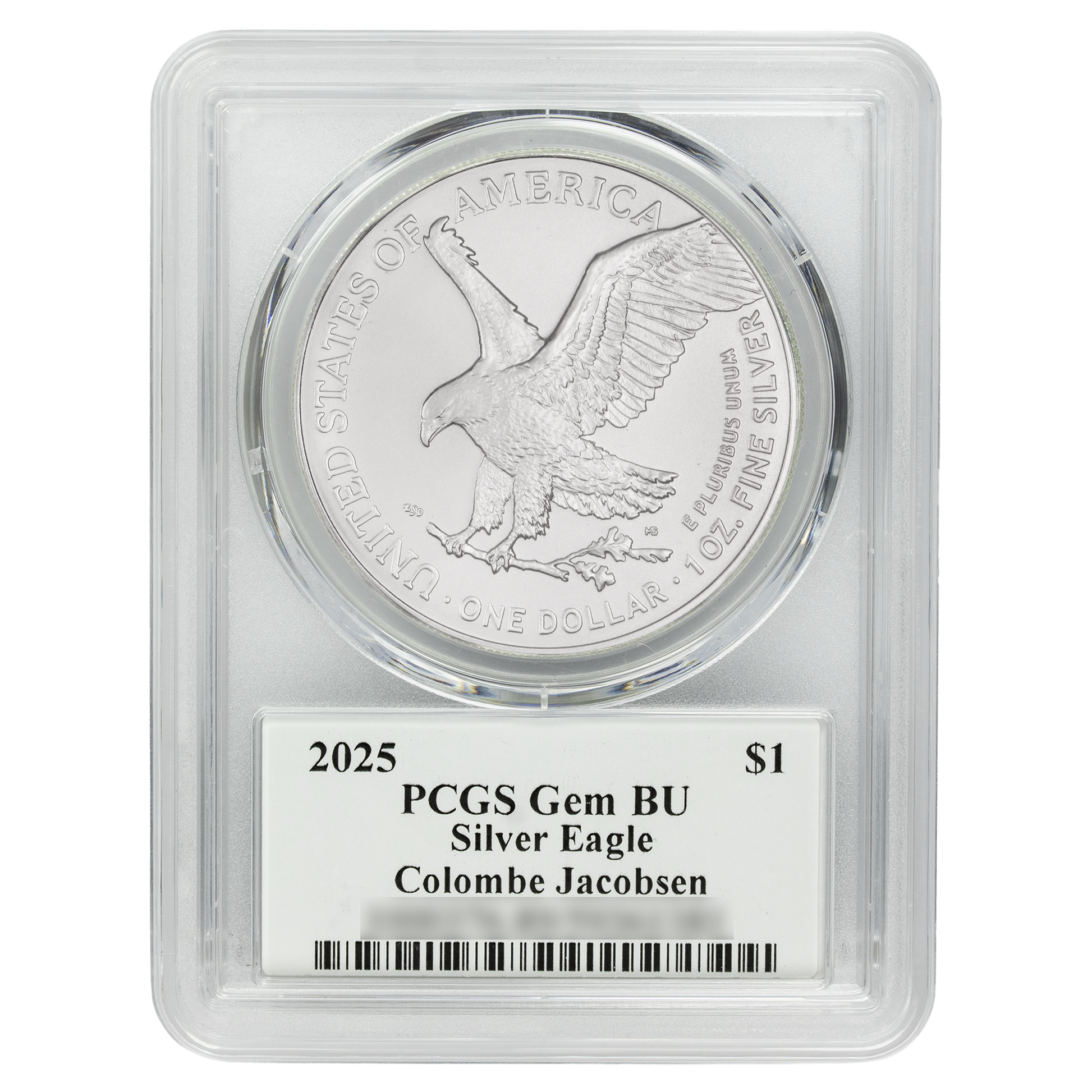 2025 Silver Eagle - Mighty Ducks Cast Signature - PCGS Gem BU - CoinsTV