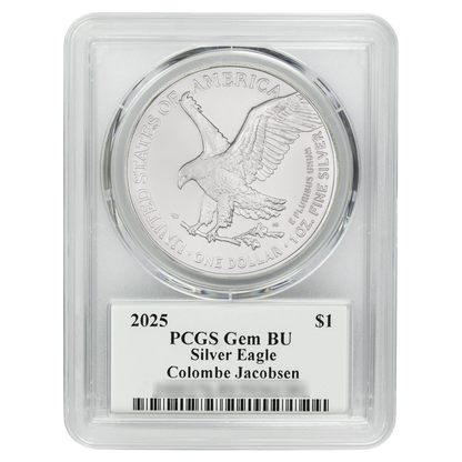2025 Silver Eagle - Mighty Ducks Cast Signature - PCGS Gem BU - CoinsTV