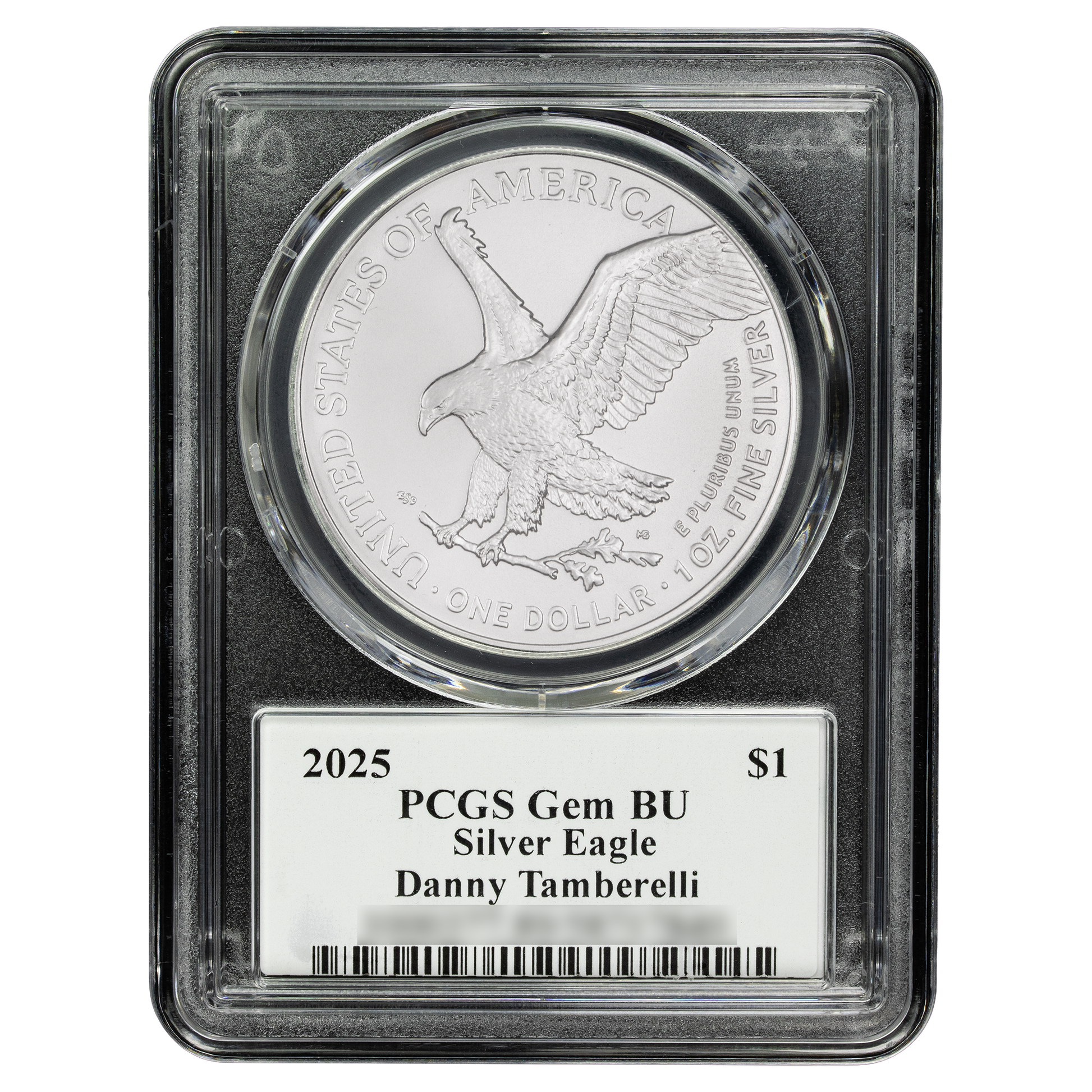 2025 Silver Eagle - Mighty Ducks Cast Signature - PCGS Gem BU - CoinsTV