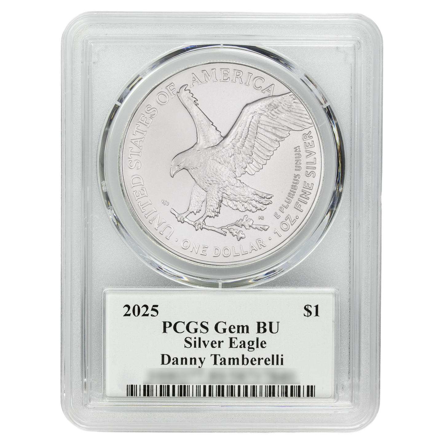 2025 Silver Eagle - Mighty Ducks Cast Signature - PCGS Gem BU - CoinsTV