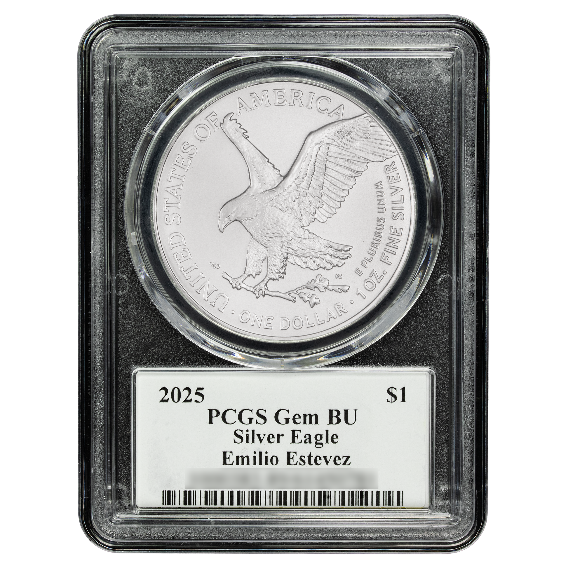 2025 Silver Eagle - Mighty Ducks Cast Signature - PCGS Gem BU - CoinsTV