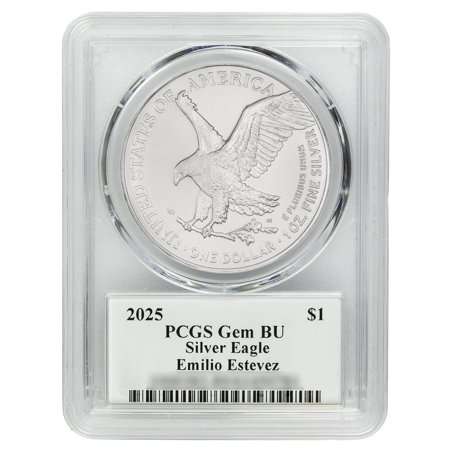 2025 Silver Eagle - Mighty Ducks Cast Signature - PCGS Gem BU - CoinsTV