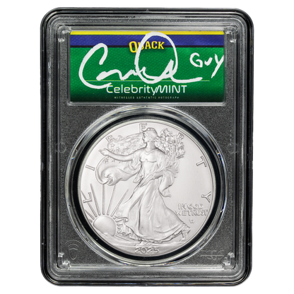 2025 Silver Eagle - Mighty Ducks Cast Signature - PCGS Gem BU - CoinsTV