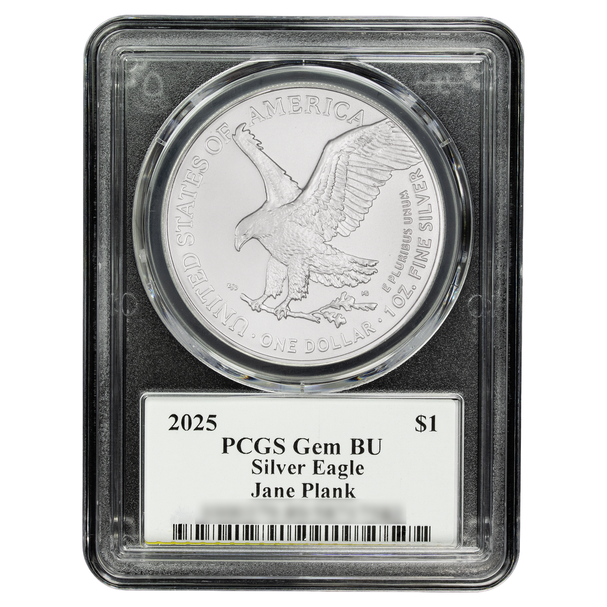 2025 Silver Eagle - Mighty Ducks Cast Signature - PCGS Gem BU - CoinsTV