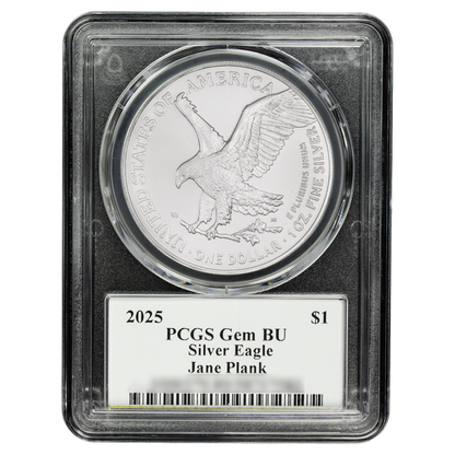 2025 Silver Eagle - Mighty Ducks Cast Signature - PCGS Gem BU - CoinsTV