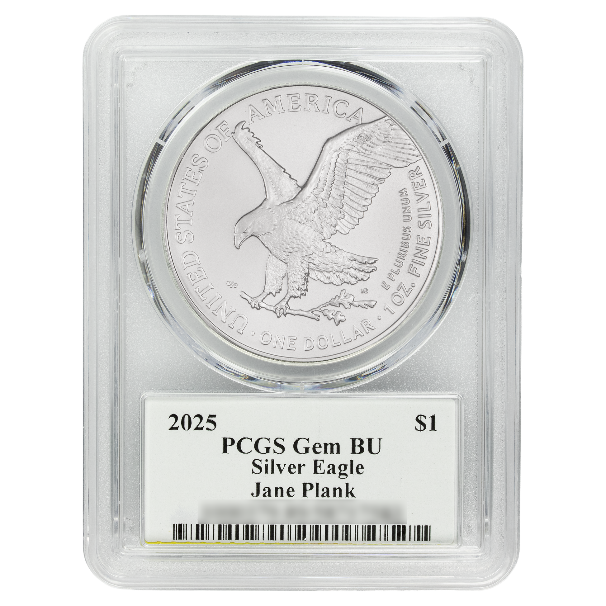 2025 Silver Eagle - Mighty Ducks Cast Signature - PCGS Gem BU - CoinsTV