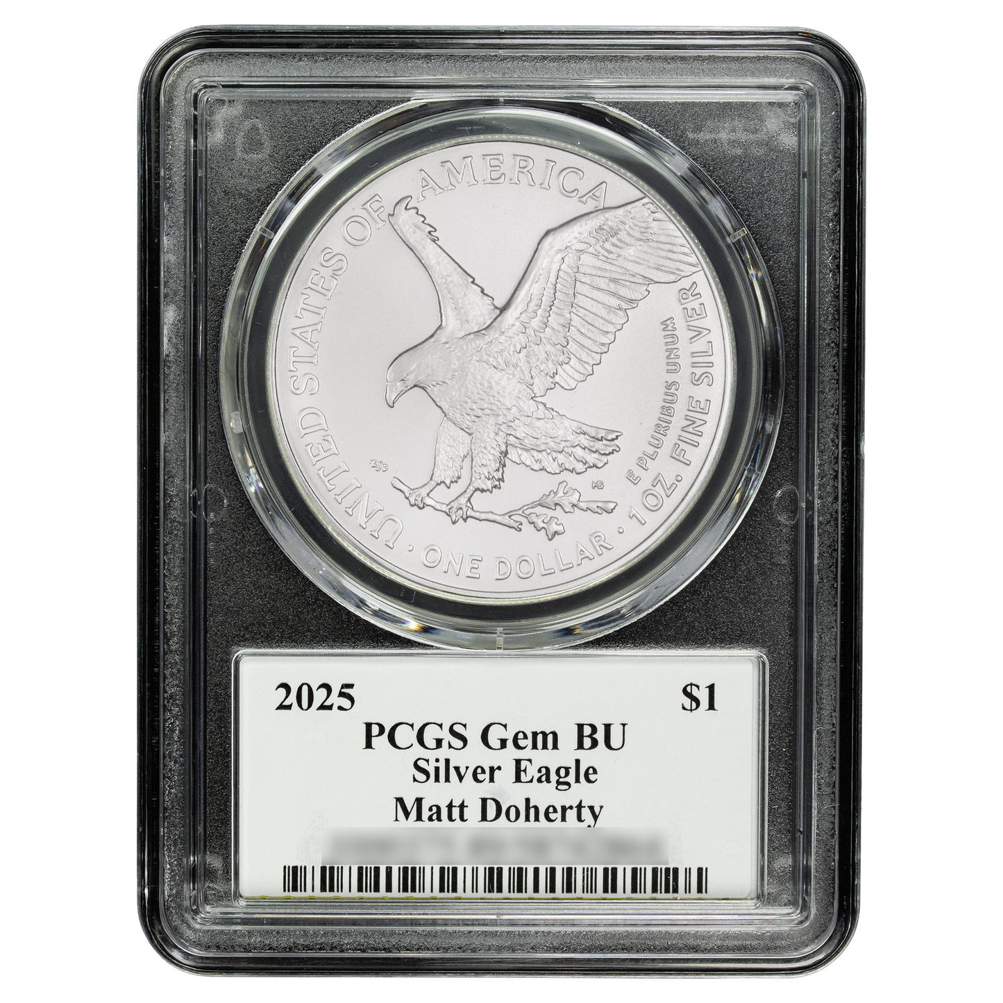 2025 Silver Eagle - Mighty Ducks Cast Signature - PCGS Gem BU - CoinsTV
