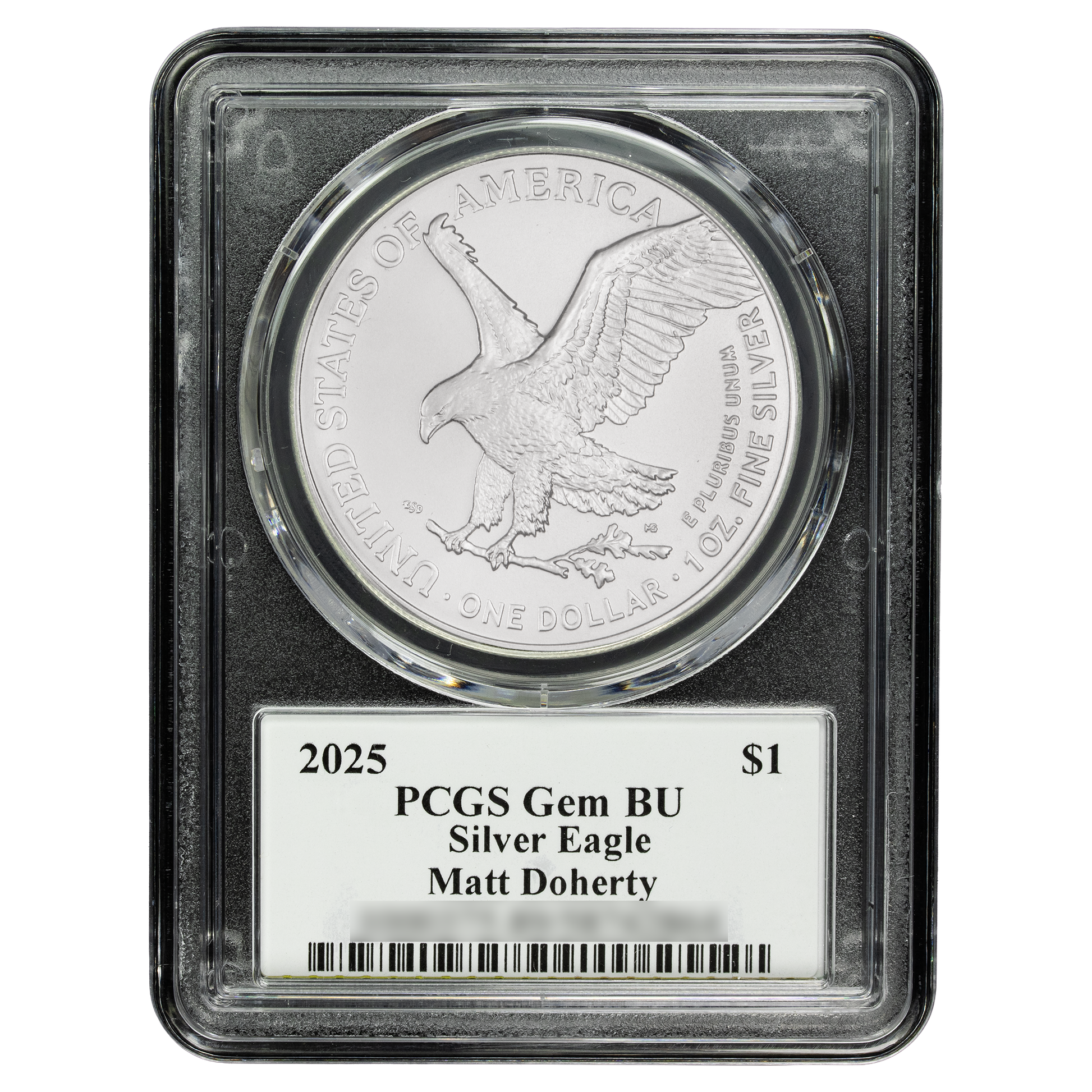 2025 Silver Eagle - Mighty Ducks Cast Signature - PCGS Gem BU - CoinsTV