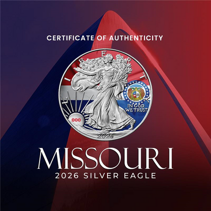 2026 State Flags Silver Eagle - Missouri Limited Edition - CoinsTV