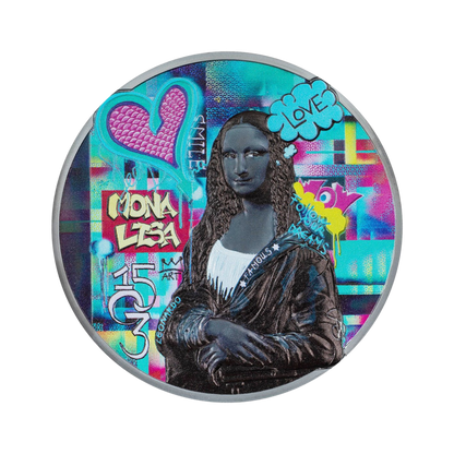 2023 Cook Islands Mona Lisa Graffiti Art - NGC MS70 Antiqued