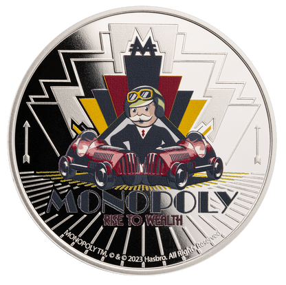 2024 Samoa Monopoly Rise to Wealth 1 oz Silver Coin in Card - CoinsTV