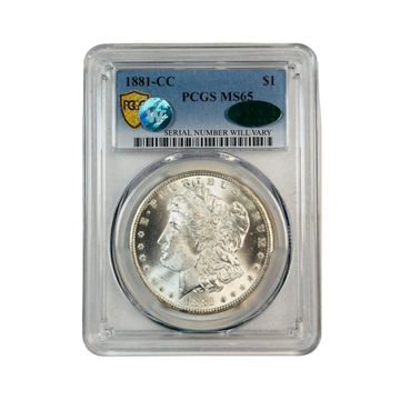 1881-CC Morgan Silver Dollar Carson City - PCGS MS65 CAC Sight White