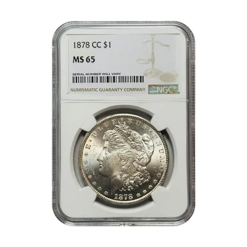 1878-CC Morgan Silver Dollar Carson City - NGC MS65